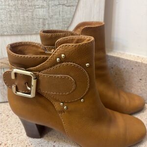 ANTONIO MELANI Buckle Detail Brown Ankle Boots